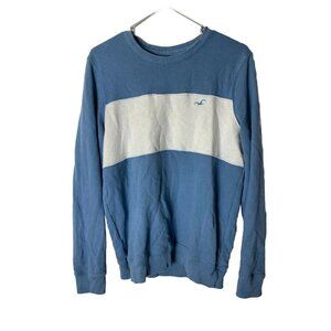 Y2K HOLLISTER MENS BLUE WHITE STRIPE SWEATSHIRT SIZE MEDIUM‎ SHIRT Sweater